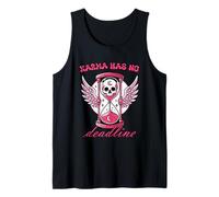 Karma no Tiene Fecha límite de Reloj de Arena de Calavera gótica Camiseta sin Mangas