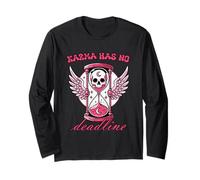 Karma no Tiene Fecha límite de Reloj de Arena de Calavera gótica Manga Larga