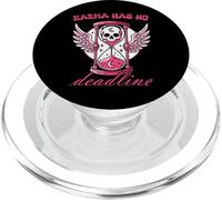 Karma no Tiene Fecha límite de Reloj de Arena de Calavera gótica PopSockets PopGrip para MagSafe