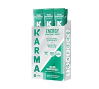 Karma Paquete de hidratación energética, paquete de 6, mezcla de bebida con cafeína y fruta del dragón de melón, enfoque limpio y impulso de energía