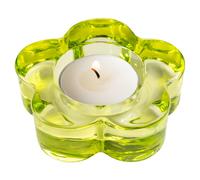 Karma Portavelas de cristal con forma de flor, portavelas de cristal grueso, portavelas votivo de cristal para decoracin del hogar y fiestas, ce