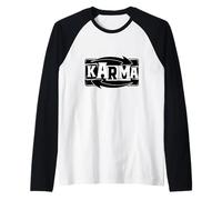 Karma What Goes Around Comes Around, etiqueta de reciclaje divertida Camiseta Manga Raglan