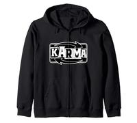 Karma What Goes Around Comes Around, etiqueta de reciclaje divertida Sudadera con Capucha