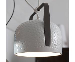 Karman Bag lámpara colgante blanca Ø 32cm textura