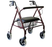 Karman Healthcare R-4700W-BD Extra Wide Steel Rollator, Burgundy, 8 Inches Heavy Duty Casters by Karman Healthcare
