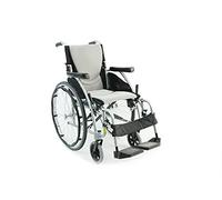 Karman Healthcare S-115 Ergonomic Ultra Lightweight Manual Wheelchair, Pearl Silver, 20 Inches Seat Width