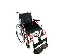 Karman Healthcare S-115 Silla de ruedas manual ergonómica, ultraligera, con reposapiés extraíble, color rojo rosa S-115 , S-Ergo 115F18., Universal, Rojo rosa, 1