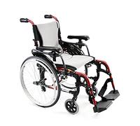 Karman Healthcare S-305 Silla de ruedas ergonómica ultraligera de 30 libras con reposapiés extraíble y ruedas de liberación rápida, color rojo (S-ERGO305Q18RS)