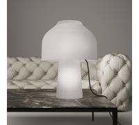 Karman lámpara de mesa Lilly, blanco esmerilado, altura 48 cm, cristal