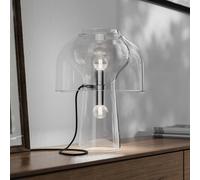 Karman lámpara de mesa Lilly, transparente, altura 48 cm, cristal