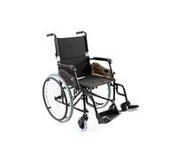 Karman - Silla de ruedas compacta ultraligera manual de 18 x 16 pulgadas, Ruedas, Swingaway Footrest, Negro, 1
