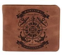 Karmanah - Cartera de cuero genuino para hombre con aquellos que aman viajar, aventurarse y explorar | Cartera de cuero puro para hombres con aquellos que aman viajar con grabado | Regalos de cartera