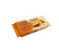 Karmelina Wafer Relleno Caja 24 Unidades - Barquillos Crujientes con Crema Sabor Naranja o Avellana, Snack Dulce Individual para Merienda, Trabajo o Viaje (Naranja Karmelina)