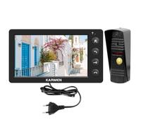 Karmen videoportero con Cable, intercomunicador de Puerta, Impermeable al Aire Libre, visión Nocturna infrarroja, Hablar con el visitante, admite CA 100V-240V