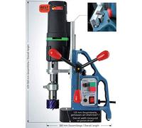 Karnasch 208025020 Máquina De Corte De Orificios Katv 55 Blue-Mag Con Sistema De Deslizamiento Y Sensor De Riel Doble Heavy-Duty, Usa Enchufe, 110 V, 560Mm Altura, 280Mm Longitud