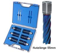 Karnasch Blue-Line55 PRO Broca de Vitral, Acero al Carbono, Set 8 pzs