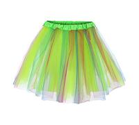 Karneval Damen Candy Color Multicolor Rock Support Half Body Puff Petticoat Bunter Kleiner kurzer Rock (F, A) Karneval Kostüm