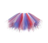 Karneval Frauen Weihnachten Tanz Party Patchwork Tüll Rock Urlaub Party Kostüm Tutu Ballett Röcke (Purple, M) Karneval Kostüm