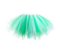 Karneval Frauen Weihnachten Tanz Party Patchwork Tüll Rock Urlaub Party Kostüm Tutu Ballett Röcke (Mint Green, XL) Karneval Kostüm