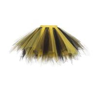 Karneval Frauen Weihnachten Tanz Party Patchwork Tüll Rock Urlaub Party Kostüm Tutu Ballett Röcke (Yellow, XL) Karneval Kostüm