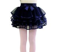 Karneval Tutu-Rock für Kleinkinder, Fester Tüll, Stufenrock, Prinzessinnen-Partyrock, Lagenrock für Kleine Mädchen im Von 1 bis 10 Jahren (Navy, 6-8 Years) Karneval Kostüm