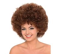 Karnival Costumes Peluca Afro castaña Mujer
