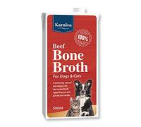 KARNLEA Caldo de huesos de res para perros y gatos, 500 ml, caldo de huesos líquido 100% real y natural para mascotas, nutritivo alto en colágeno y proteínas para articulaciones saludables, intestino,