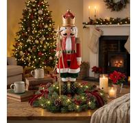 KAROLINE&CO. Cascanueces Navidad 80 cm Rojo - Decoracion Navidad Papa Noel Grande Estilo soldadito | Adornos de Navidad Premium y Christmas Decorations