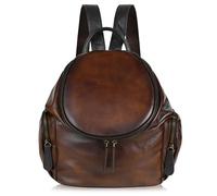 Karoukee Bolso Mochila Pequeño de Cuero Genuino para Mujer, Mochilas Vintage para Mujer, Mochila Tipo Casual, Mochila de Moda Antirrobo con Correa Ajustable