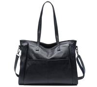 Karoukee Bolso Tote de Gran Capacidad para Mujer, Bolso de Mano de Cuero Genuino, Bolso de Trabajo para Mujeres, Bolso de Hombro de Gran Tamaño con Bandolera Ajustable