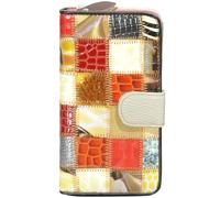 Karoukee Cartera Bifold de Cuero Genuino para Mujer, Tarjetero de Crédito de Colores Hecho a Mano, Billetera con Bolsillo para Monedas con Cremallera, Bonito Monedero de Mujer