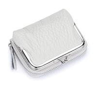 Karoukee Cartera Pequeña de Cuero Genuino para Mujer, Monedero Desmontable con Kiss-Lock, Fundas de Tarjeta de Crédito con Bloqueo RFID, Elegante Billetera de Mujer