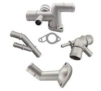 Karriter 4 piezas de aluminio 1.8T refrigerante de refrigeración de motor conector de manguera supercargador tubo para Golf MK4 Bettle A3