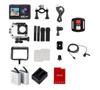 Karriter HD 4K/30 Fps CáMara de AccióN 4K 30 Fps Pantalla de 2,0 Pulgadas WiFi MáQuina de VisióN Remota Ciclismo y Buceo Al Aire Libre Mini CáMara DV
