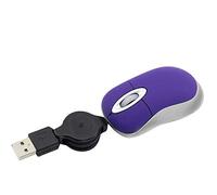 Karriter Mini ratón con cable USB retráctil pequeño ratón 1600 DPI óptico compacto ratón de viaje para Windows 98 2000 XP Vista versión
