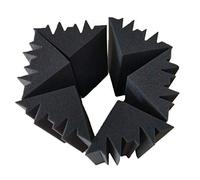 Karriter Paquete de 8 paneles acústicos de espuma insonorizante para estudio, cuñas de sonido, 12 x 12 x 24 cm