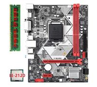 Karriter Placa Base de Escritorio B75-H +CPU I3-2120 +1X4G DDR3 1600MHz RAM LGA 1155 USB 3.0 SATA 3.0 Placa Base de Computadora