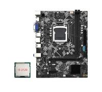 Karriter Placa Base de Escritorio B75M- + CPU I3-2120 LGA 1155 USB 3.0 SATA 3.0 Compatible con Ranuras de RAM DDR3 de 1600 MHz de hasta 16 GB