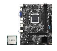 Karriter Placa Base de Escritorio B75M- + CPU I3-3220 LGA 1155 USB 3.0 SATA 3.0 Compatible con Ranuras de RAM DDR3 de 1600 MHz de hasta 16 GB