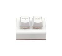 Karriter Teclado de ProgramacióN Macro RGB Teclado Personalizado de 2 Teclas Mini Copiar y Pegar Teclado OSU Teclado Hotswap para Juegos Blanco