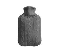 karrychen Knitted Cover Hot Water Bottle Anti-Scald Hot-Water Bag Hand Warmer -Dark Gray