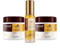 Karseell MACA CARE SYSTEM 2 Mascarillas Colágeno + Sérum Aceite Argán Pelo Seco Dañado Encrespado Reparación Hidratante Nutrición Brillo Antifrizz Maca Aceite Coco Sin Sulfatos Todo Tipo Cabello