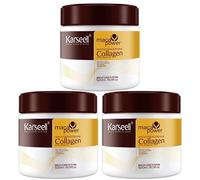 Karseell MACA CARE SYSTEM 3 Mascarillas Capilares Colágeno Hidratación Intensa Reparación Profunda Antifrizz Cabello Seco Dañado Teñido Alisado Con Argán Coco Maca Brillo Suavidad Sin Sulfatos 3x500ml