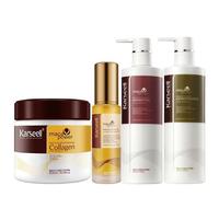 Karseell MACA CARE SYSTEM Mascarilla Capilar Colágeno + Sérum de Argán + Champú Hidratante + Acondicionador Reparador Nutritivo Antifrizz Maca Coco Cabello Seco Dañado Sin Sulfatos Todo Tipo Cabello