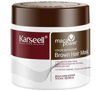 Karseell MACA CARE SYSTEM Mascarilla Capilar Pigmentante Marrón Acondicionadora Realza el Tono Castaño Nutritiva Hidratante Reparadora Antifrizz Brillo Cabello Seco Dañado Teñido Profesional 500ml