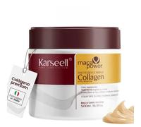 Karseell MACA CARE SYSTEM Pack 12 Collagen Mascarilla Pelo Reparación Profunda Hidratación Intensa Cabello Seco y Dañado Colágeno Maca Aceite de Argán Antifrizz Todo tipo de Cabello 12x500ml.