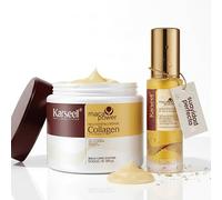 Karseell MACA CARE SYSTEM Pack Mascarilla Capilar Profesional Colágeno + Aceite de Argán Coco Karité Hidratante Nutritivo Reparador Antifrizz Cabello Seco Dañado Teñido Encrespado Brillo Sin Sulfatos