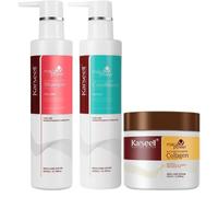 Karseell MACA CARE SYSTEM Pack Mascarilla Colágeno 100ml + Champú Voluminizador 200ml + Acondicionador Reparador 200ml Hidratación Volumen Reparación Brillo Suavidad Cabello Seco y Dañado