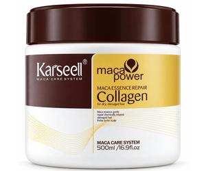 KARSEELL Mascarilla Pelo Máscara Capilar Reparación Profunda Cabello Seco y Dañado Colágeno Aceite de Argán Antifrizz Acondicionador Maca y Ácido Hialurónico Alisado Hidratación Intensa Todo Tipo de