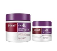 Karseell Mascarilla Pelo Violeta 500ml + 100ml, Reparación del Cabello Teñido Iluminar el cabello Para Pelo Rubio, Gris, Canas